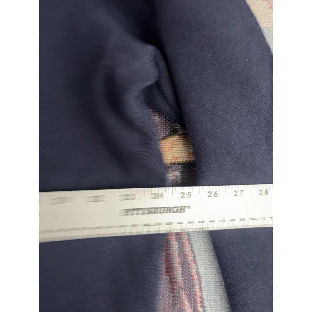 Polo Ralph Lauren Sweater Mens XL Blue 1/4 Zip Pullover Pony Leather Tab Preppy